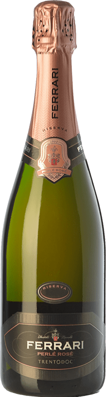 49,95 € Envío gratis | Espumoso Rosado Ferrari Perlé Rosé — Rosado D.O.C. Trento Trentino Italia Pinot Negro, Chardonnay Botella 75 cl