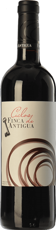 12,95 € 免费送货 | 红酒 Finca Antigua Ciclos 预订 D.O. La Mancha 卡斯蒂利亚 - 拉曼恰 西班牙 Merlot, Syrah, Cabernet Sauvignon 瓶子 75 cl