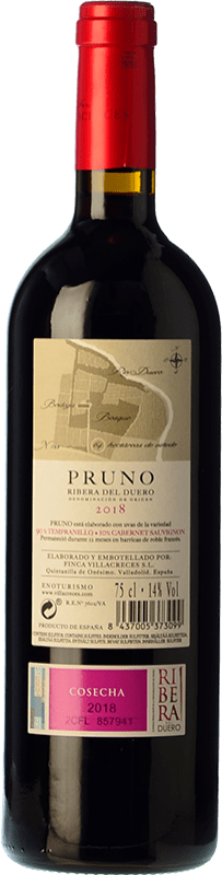 12,95 € Free Shipping | Red wine Finca Villacreces Pruno Crianza D.O. Ribera del Duero Castilla y León Spain Tempranillo, Cabernet Sauvignon Bottle 75 cl