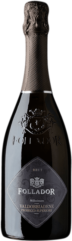 17,95 € 免费送货 | 白起泡酒 Follador Cartizze 特级 D.O.C.G. Prosecco di Conegliano-Valdobbiadene 特雷维索 意大利 Glera — 格莱拉 瓶装 75 cl