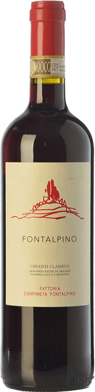 22,95 € 免费送货 | 红酒 Fontalpino D.O.C.G. Chianti Classico 托斯卡纳 意大利 Sangiovese 瓶子 75 cl