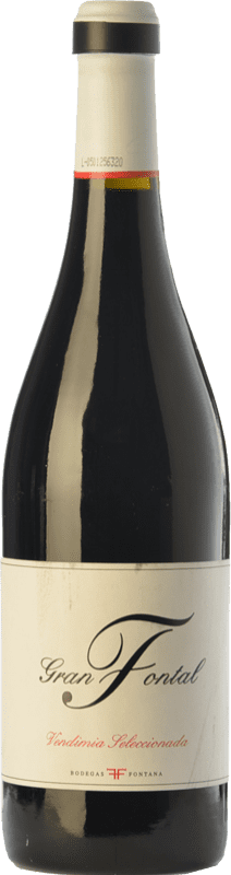 14,95 € 免费送货 | 红酒 Fontana Gran Fontal 预订 I.G.P. Vino de la Tierra de Castilla 卡斯蒂利亚 - 拉曼恰 西班牙 Tempranillo 瓶子 75 cl