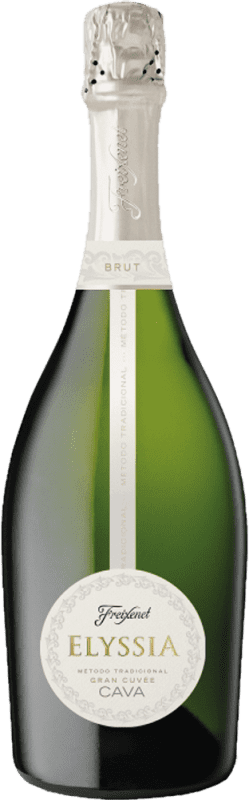 12,95 € 免费送货 | 白起泡酒 Freixenet Elyssia Brut — 起泡酒 干型 Grande Cuvée D.O. Cava 加泰罗尼亚 西班牙 Pinot Noir — 黑皮诺, Macabeo — 马卡贝奥, Chardonnay — 莎当妮, Parellada — 帕雷利亚达 瓶装 75 cl