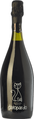 8,95 € Envio grátis | Espumante tinto Gatopardo Lambrusco Jovem I.G.T. Lombardia Lombardia Itália Lambrusco Maestri, Lambrusco Salamino, Lambrusco Viadense, Ruberti Grappelli, Lambrusco Marani, Ancellotta Fortana Garrafa 75 cl