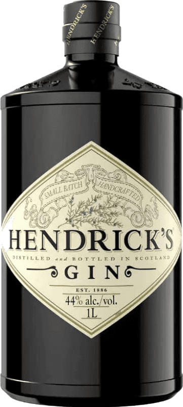 57,95 € Envio grátis | Gin Hendrick's Gin Reino Unido Garrafa 1 L