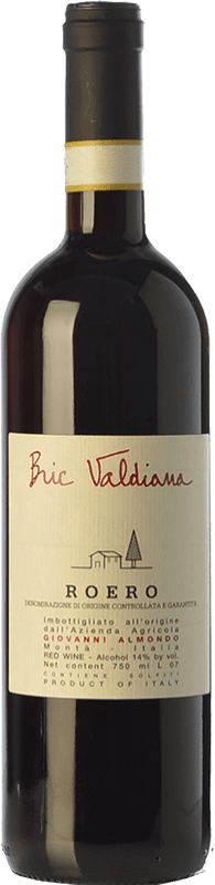 35,95 € Spedizione Gratuita | Vino rosso Giovanni Almondo Bric Valdiana D.O.C.G. Roero Piemonte Italia Nebbiolo Bottiglia 75 cl