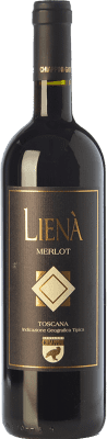 72,95 € Бесплатная доставка | Красное вино Chiappini Lienà I.G.T. Toscana Тоскана Италия Merlot бутылка 75 cl