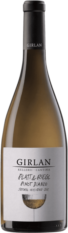 13,95 € Envio grátis | Vinho branco Girlan Pinot Bianco Plattenriegl D.O.C. Alto Adige Trentino-Alto Adige Itália Pinot Branco Garrafa 75 cl