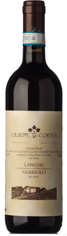28,95 € Free Shipping | Red wine Giuseppe Cortese D.O.C. Langhe Piemonte Italy Nebbiolo Bottle 75 cl