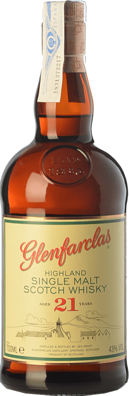 249,95 € Spedizione Gratuita | Whisky Single Malt Glenfarclas Speyside Regno Unito 21 Anni Bottiglia 70 cl