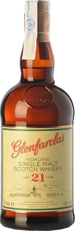222,95 € Envío gratis | Whisky Single Malt Glenfarclas Speyside Reino Unido 21 Años Botella 70 cl