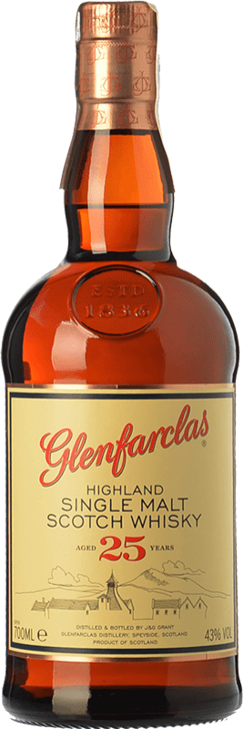 309,95 € Spedizione Gratuita | Whisky Single Malt Glenfarclas Speyside Regno Unito 25 Anni 70 cl