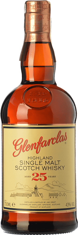 306,95 € Envío gratis | Whisky Single Malt Glenfarclas Speyside Reino Unido 25 Años Botella 70 cl