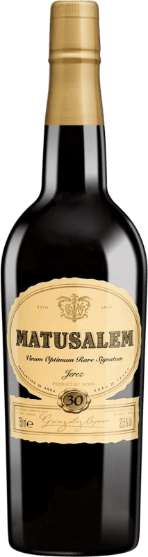 103,95 € 免费送货 | 甜酒 González Byass Matusalem Oloroso Viejo 30 D.O. Jerez-Xérès-Sherry 安达卢西亚 西班牙 Palomino Fino, Pedro Ximénez 30 岁 瓶子 75 cl