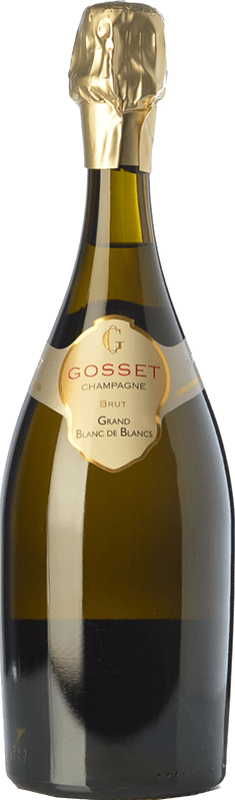 113,95 € 免费送货 | 白起泡酒 Gosset Grand Blanc de Blancs 预订 A.O.C. Champagne 香槟酒 法国 Chardonnay 瓶子 75 cl