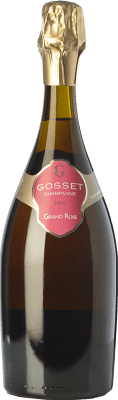 85,95 € 免费送货 | 玫瑰气泡酒 Gosset Grand Rosé 预订 A.O.C. Champagne 香槟酒 法国 Pinot Black, Chardonnay 瓶子 75 cl