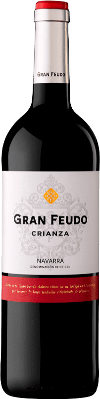 7,95 € Бесплатная доставка | Красное вино Gran Feudo старения D.O. Navarra Наварра Испания Tempranillo, Grenache, Cabernet Sauvignon бутылка 75 cl