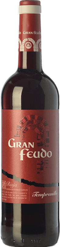 8,95 € 免费送货 | 红酒 Gran Feudo 年轻的 D.O.Ca. Rioja 拉里奥哈 西班牙 Tempranillo 瓶子 75 cl