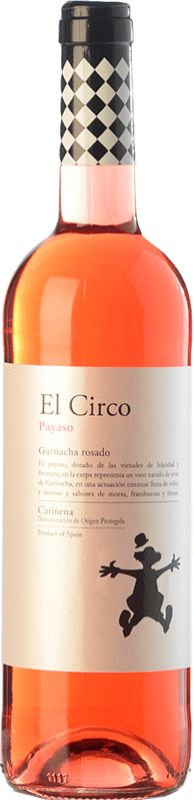 3,95 € Free Shipping | Rosé wine Grandes Vinos El Circo Payaso Young D.O. Cariñena Aragon Spain Grenache Bottle 75 cl