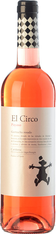 4,95 € Free Shipping | Rosé wine Grandes Vinos El Circo Payaso Young D.O. Cariñena Aragon Spain Grenache Bottle 75 cl
