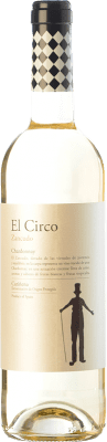 4,95 € Envío gratis | Vino blanco Grandes Vinos El Circo Zancudo Joven D.O. Cariñena Aragón España Chardonnay Botella 75 cl