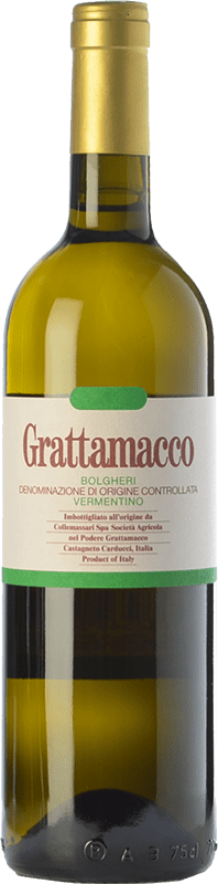 42,95 € Envío gratis | Vino blanco Grattamacco D.O.C. Bolgheri Toscana Italia Vermentino Botella 75 cl
