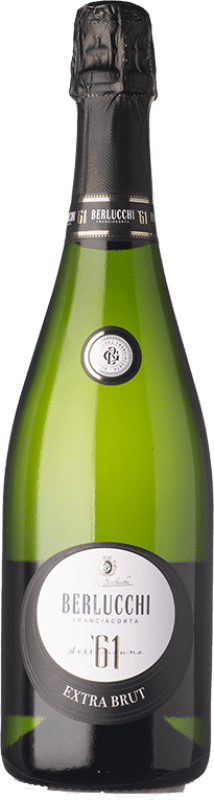 25,95 € 送料無料 | 白スパークリングワイン Berlucchi '61 Brut D.O.C.G. Franciacorta ロンバルディア イタリア Pinot Black, Chardonnay ボトル 75 cl