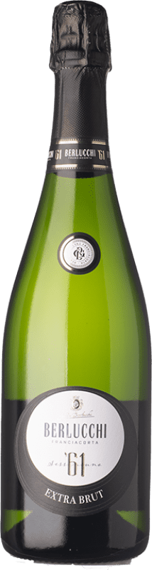 33,95 € Spedizione Gratuita | Spumante bianco Berlucchi '61 Brut D.O.C.G. Franciacorta lombardia Italia Pinot Nero, Chardonnay Bottiglia 75 cl