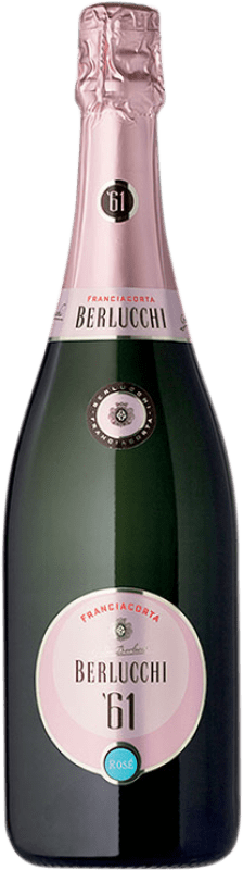 37,95 € Envoi gratuit | Vin Mousseux Rosé Berlucchi 61 Brut Rosé D.O.C.G. Franciacorta Lombardia Italie Pinot Noir, Chardonnay Bouteille 75 cl