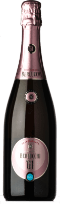 63,95 € 免费送货 | 桃红起泡酒 Berlucchi 61 Brut — 起泡酒 干型 Rosé — 桃红葡萄酒 D.O.C.G. Franciacorta 伦巴第 意大利 Pinot Noir — 黑皮诺, Chardonnay — 莎当妮 大瓶 — Magnum 1,5 L