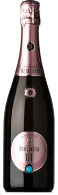 19,95 € 免费送货 | 玫瑰气泡酒 Berlucchi Rosé '61 香槟 D.O.C.G. Franciacorta 伦巴第 意大利 Pinot Black, Chardonnay 瓶子 Magnum 1,5 L