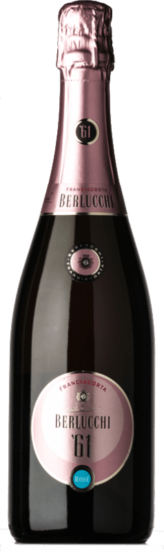 19,95 € 送料無料 | ロゼスパークリングワイン Berlucchi Rosé '61 Brut D.O.C.G. Franciacorta ロンバルディア イタリア Pinot Black, Chardonnay マグナムボトル 1,5 L