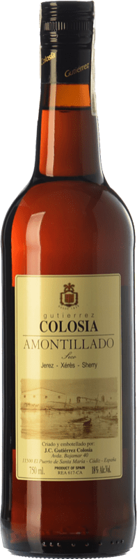 27,95 € Free Shipping | Fortified wine Gutiérrez Colosía Amontillado D.O. Manzanilla-Sanlúcar de Barrameda Andalusia Spain Palomino Fino Bottle 75 cl