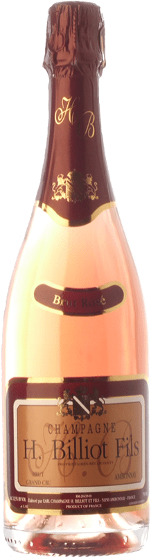 42,95 € Envío gratis | Espumoso rosado Henri Billiot Grand Cru Rosé Brut Reserva A.O.C. Champagne Champagne Francia Pinot Negro, Chardonnay Botella 75 cl