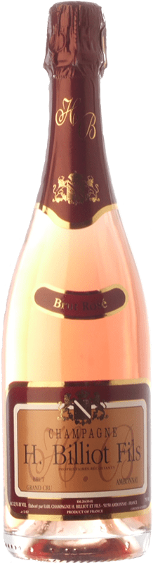 44,95 € Kostenloser Versand | Rosé Sekt Henri Billiot Grand Cru Rosé Brut Reserve A.O.C. Champagne Champagner Frankreich Spätburgunder, Chardonnay Flasche 75 cl