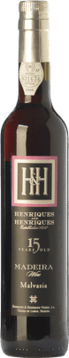 37,95 € Бесплатная доставка | Креплёное вино H&H Henriques & Henriques Malvasia 15 I.G. Madeira мадера Португалия Malvasia — Мальвасия Средняя бутылка 50 cl
