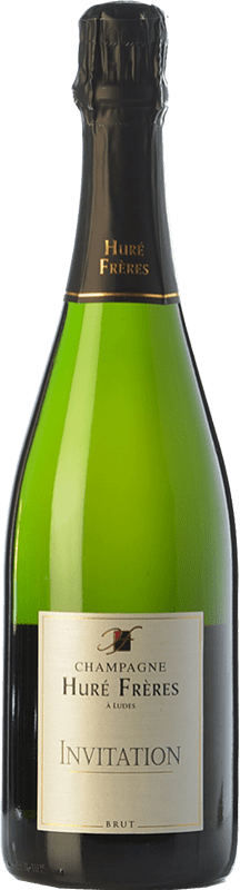 57,95 € 免费送货 | 白起泡酒 Huré Frères Invitation A.O.C. Champagne 香槟酒 法国 Pinot Black, Chardonnay, Pinot Meunier 瓶子 75 cl