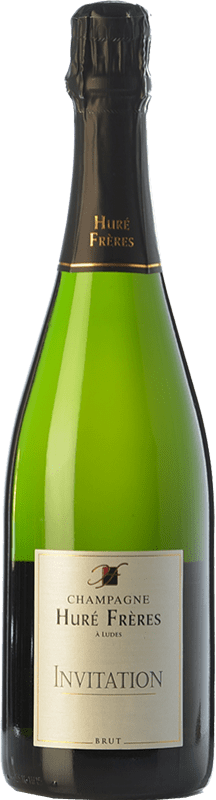 62,95 € Kostenloser Versand | Weißer Sekt Huré Frères Invitation A.O.C. Champagne Champagner Frankreich Spätburgunder, Chardonnay, Pinot Meunier Flasche 75 cl