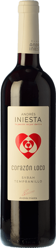 7,95 € Бесплатная доставка | Красное вино Iniesta Corazón Loco Молодой I.G.P. Vino de la Tierra de Castilla Кастилья-Ла-Манча Испания Tempranillo, Graciano бутылка 75 cl