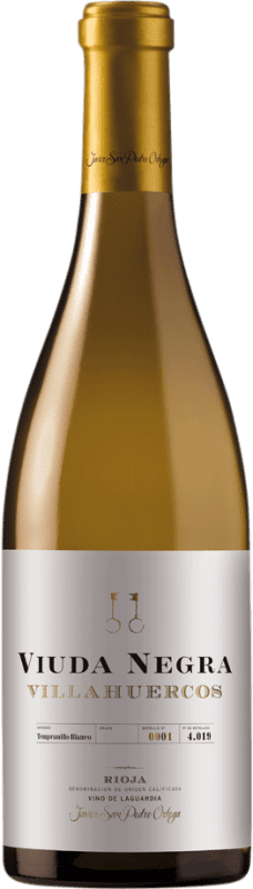 41,95 € Envio grátis | Vinho branco Javier San Pedro Viuda Negra Villahuercos Crianza D.O.Ca. Rioja La Rioja Espanha Tempranillo Branco Garrafa 75 cl