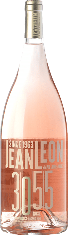 12,95 € Free Shipping | Rosé wine Jean Leon 3055 Rosé D.O. Penedès Catalonia Spain Merlot, Cabernet Sauvignon Magnum Bottle 1,5 L