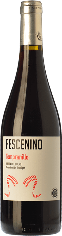 6,95 € Free Shipping | Red wine Juan Manuel Burgos Fescenino Joven D.O. Ribera del Duero Castilla y León Spain Tempranillo Bottle 75 cl