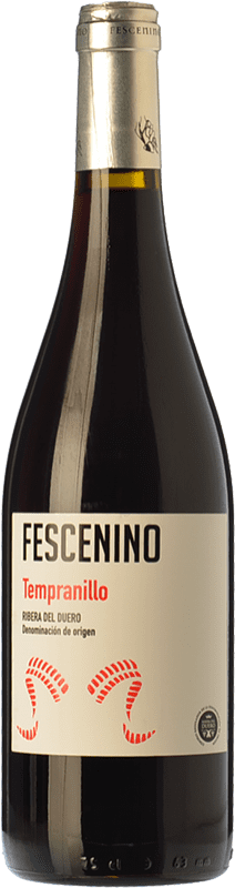 7,95 € Kostenloser Versand | Rotwein Juan Manuel Burgos Fescenino Jung D.O. Ribera del Duero Kastilien und León Spanien Tempranillo 75 cl