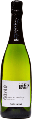 29,95 € Envío gratis | Espumoso Blanco Júlia Bernet 60x40 Brut Nature D.O. Cava Cataluña España Xarel·lo, Chardonnay 75 cl