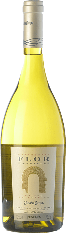 21,95 € Spedizione Gratuita | Vino Bianco Juvé y Camps Flor d'Espiells Crianza — Invecchiato in Botte D.O. Penedès Catalogna Spagna Chardonnay Bottiglia 75 cl