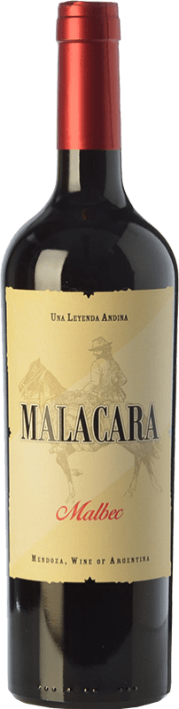 11,95 € 免费送货 | 红酒 Kauzo Malacara 年轻的 I.G. Valle de Uco Uco谷 阿根廷 Malbec 瓶子 75 cl