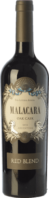 16,95 € Free Shipping | Red Wine Kauzo Malacara Blend, Oak Cask Finish Young I.G. Valle de Uco Uco Valley Argentina Merlot, Cabernet Sauvignon, Malbec 75 cl