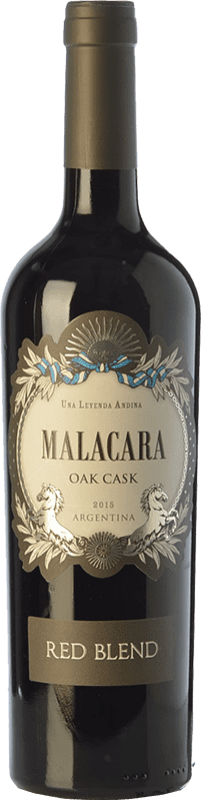 15,95 € 免费送货 | 红酒 Kauzo Malacara Oak Cask Red Blend 年轻的 I.G. Valle de Uco Uco谷 阿根廷 Merlot, Cabernet Sauvignon, Malbec 瓶子 75 cl