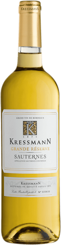 14,95 € Envío gratis | Vino blanco Kressmann Gran Reserva A.O.C. Sauternes Burdeos Francia Sauvignon Blanca, Sémillon Botella 75 cl