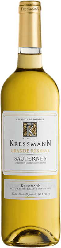 15,95 € Envío gratis | Vino Blanco Kressmann Gran Reserva A.O.C. Sauternes Burdeos Francia Sémillon, Sauvignon 75 cl